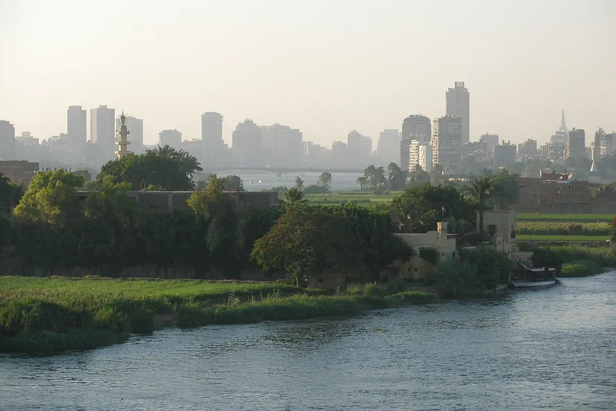 The Cairo skyline on the Nile