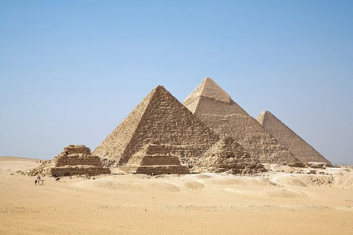 The pyramids of Giza in one view