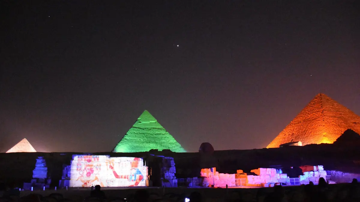 The sound and light show at the pyramids