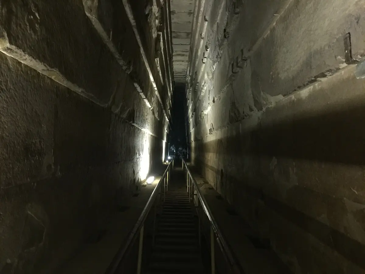 The Grand Gallery inside the Great Pyramid